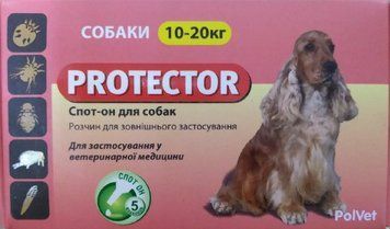 Краплі Природа Протектор на 10-20 кг для собак та котів 5 піпеток/уп 10-20 кг фото