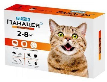 СУПЕРИУМ Панацея COLLAR таблетки для котів 2&ndash;8 кг 9127 фото