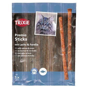 Ласощі для котів Trixie PREMIO Quadro-Sticks №5 лосось та форель 42725 фото